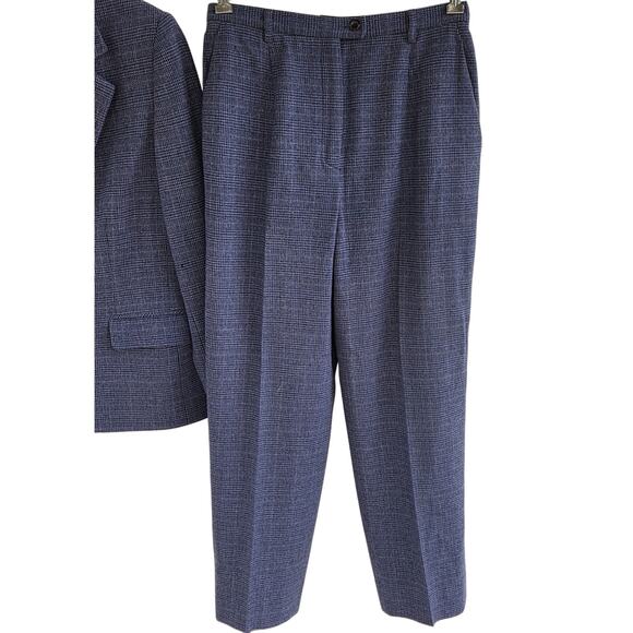 Pendleton VTG 90s Purple Glen Plaid Wool Blazer Jacket  & Pants Suit 10 Petite - Picture 2 of 13